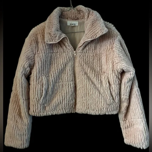 Chemistry Beige Teddy Jacket - Picture 1 of 7